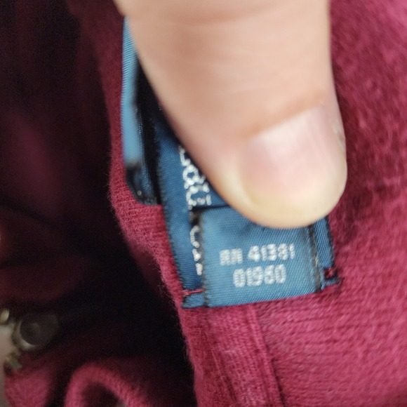 Polo Ralph Lauren Jumper Pullover Mens XL 1/4 Zip Burgundy Sweater‎ Estate Rib - Picture 11 of 15